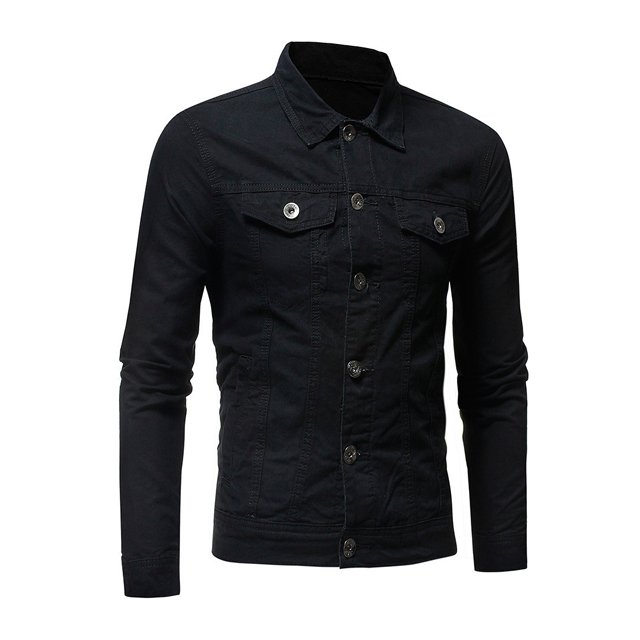 #ZUS-DJ-1004 New Trend Hot Sale Towel Embroidery Point Collar Front Button White Denim jeans jacket For Men's