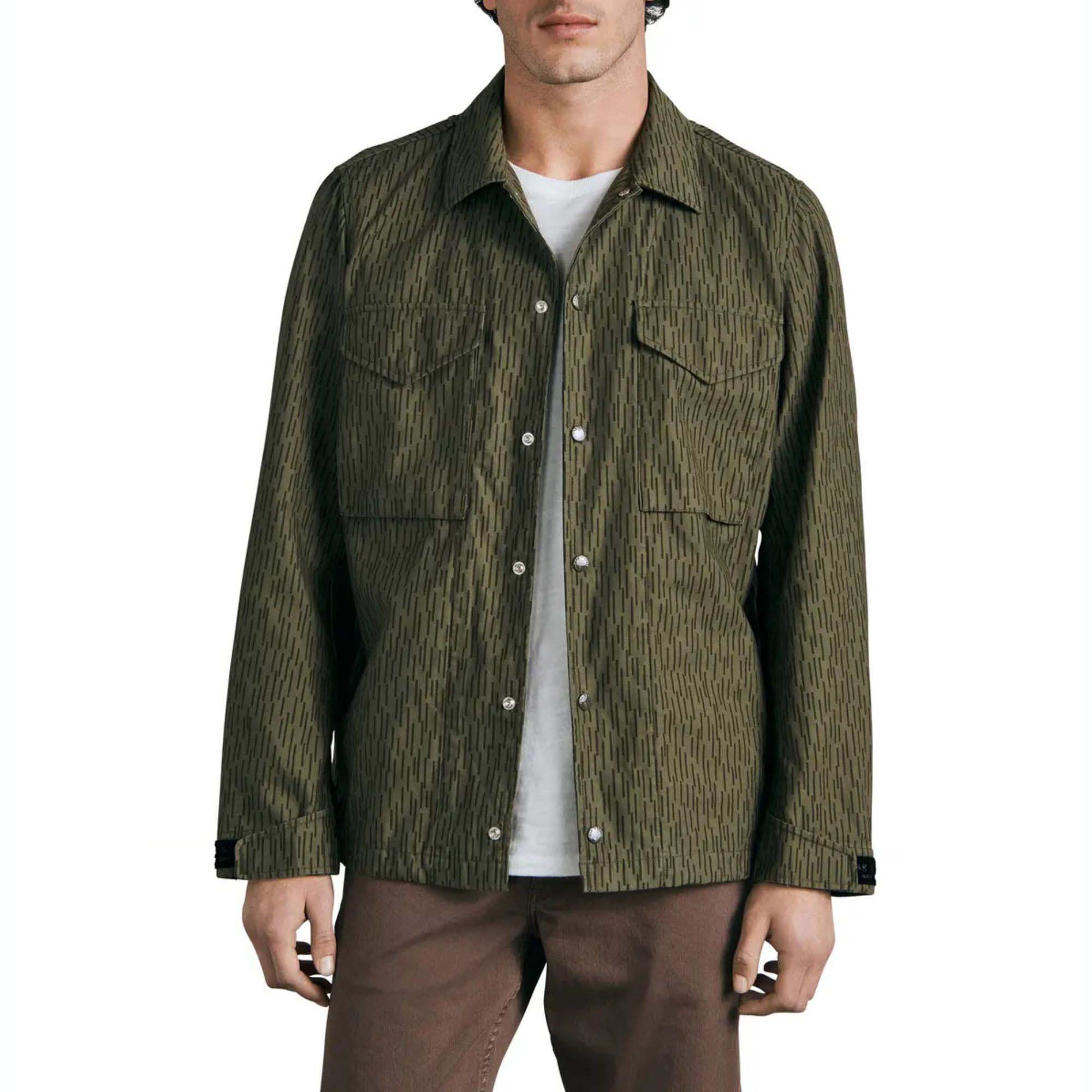 2023 Customized Men's Cotton Shirt Jacket With Long Sleeves And Two Patch Pockets 100% Cotton Shirts for Men