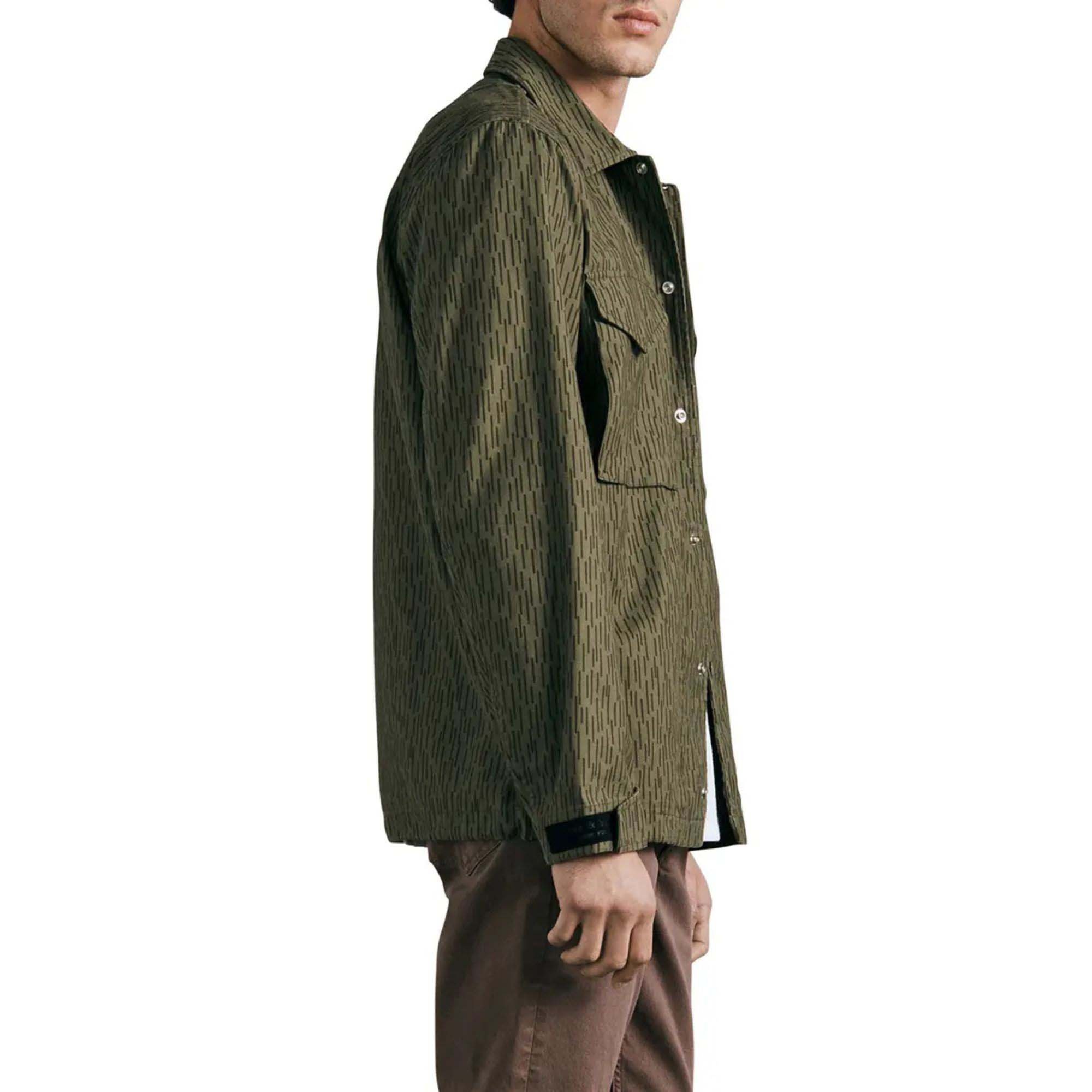 2023 Customized Men's Cotton Shirt Jacket With Long Sleeves And Two Patch Pockets 100% Cotton Shirts for Men