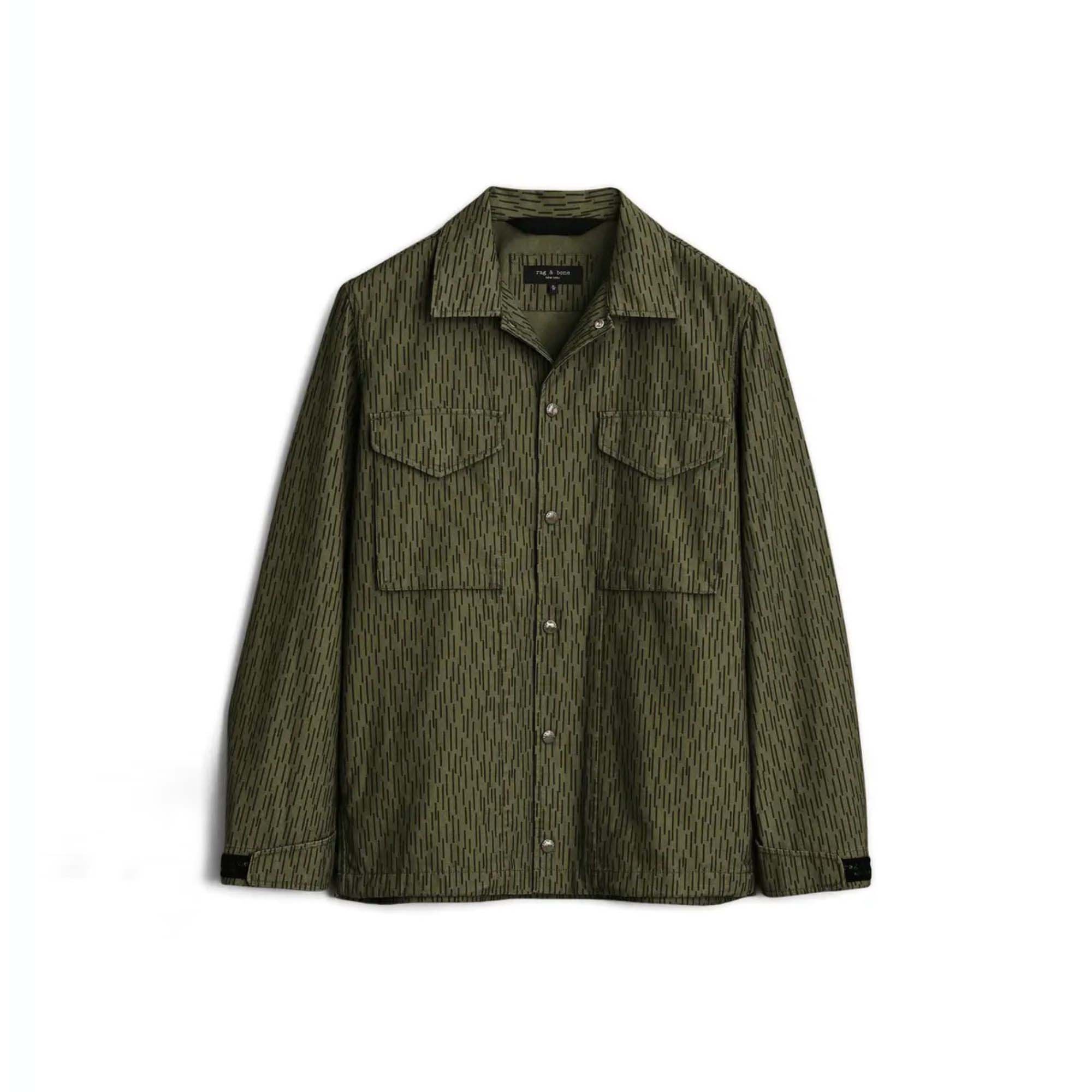 2023 Customized Men's Cotton Shirt Jacket With Long Sleeves And Two Patch Pockets 100% Cotton Shirts for Men