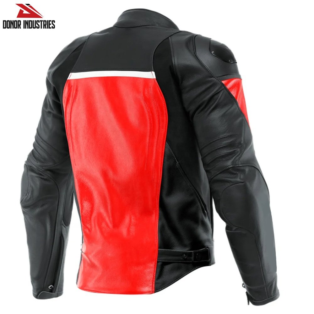 Men's Fashion Motorbike Real Leather Softshell Jacket Black Biker Racing Water Resistant Riding Jacket By DONOR INDS