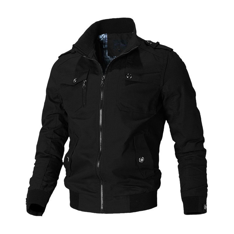 5XL New Fashion Collar Cotton Zip Up Jacket Casual Bomber Men's Winter Jacket Wholesale for Men