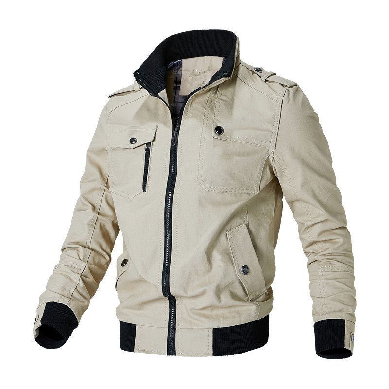 5XL New Fashion Collar Cotton Zip Up Jacket Casual Bomber Men's Winter Jacket Wholesale for Men
