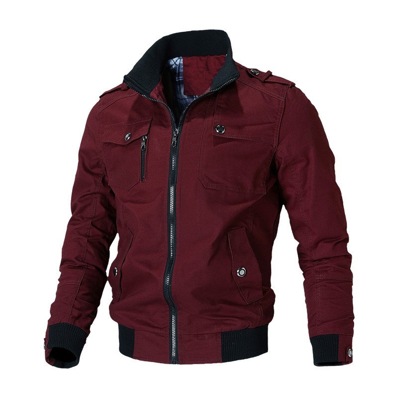 5XL New Fashion Collar Cotton Zip Up Jacket Casual Bomber Men's Winter Jacket Wholesale for Men