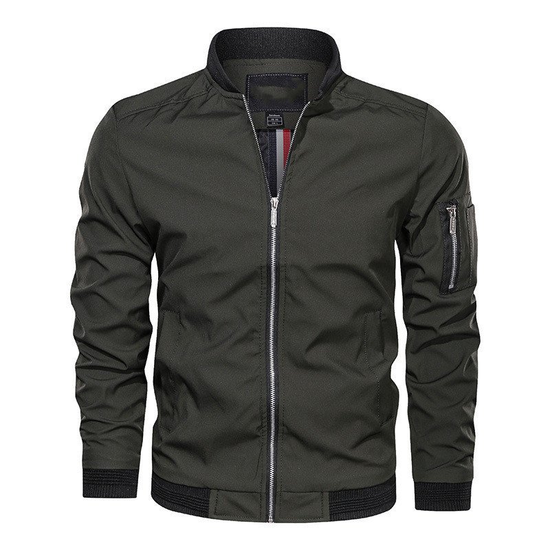 Custom Logo Clothes Men's Jacket Windproof Autumn Long Sleeve Casual Jacket Coat Bomber Jacket