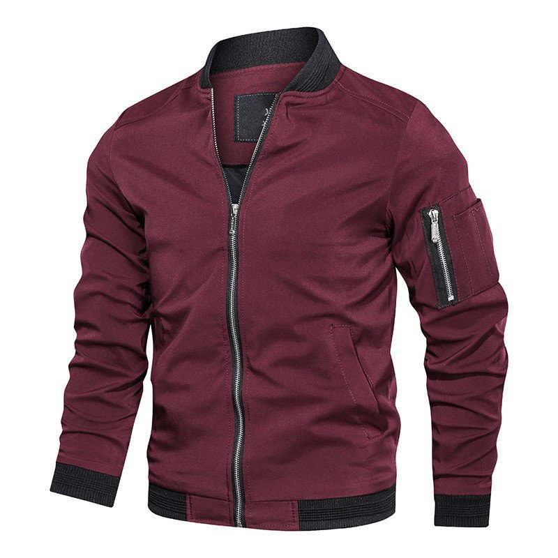 Custom Logo Clothes Men's Jacket Windproof Autumn Long Sleeve Casual Jacket Coat Bomber Jacket
