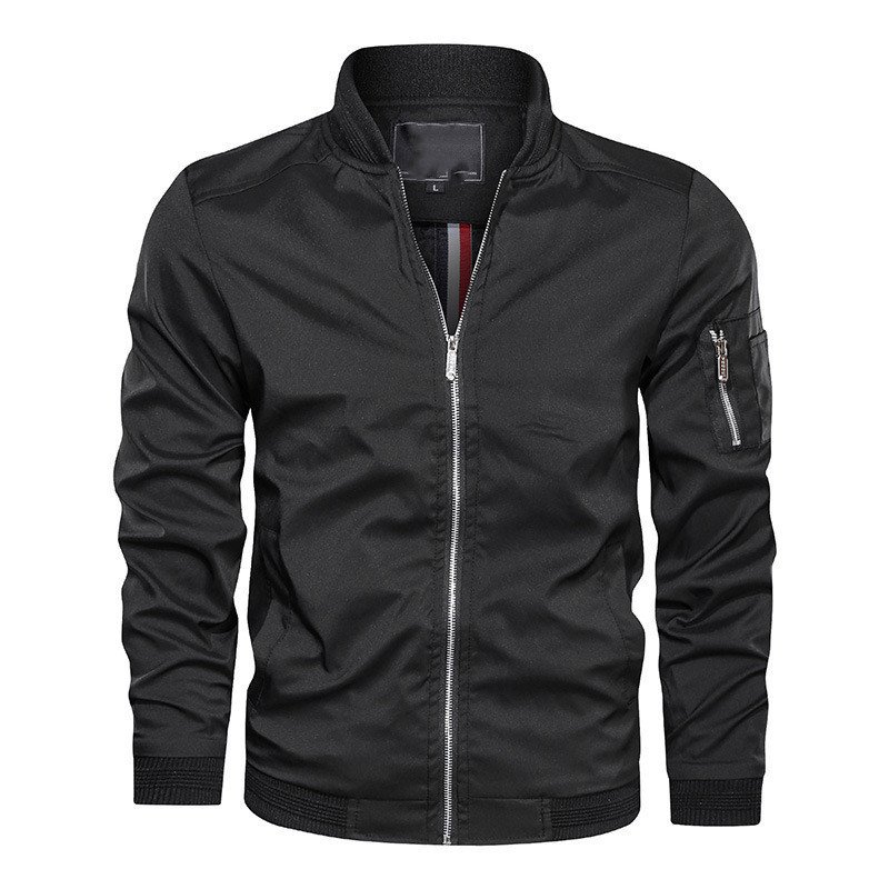 Custom Logo Clothes Men's Jacket Windproof Autumn Long Sleeve Casual Jacket Coat Bomber Jacket