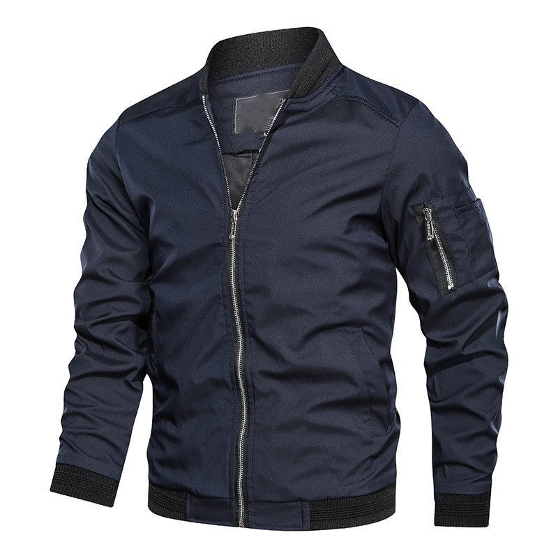 Custom Logo Clothes Men's Jacket Windproof Autumn Long Sleeve Casual Jacket Coat Bomber Jacket