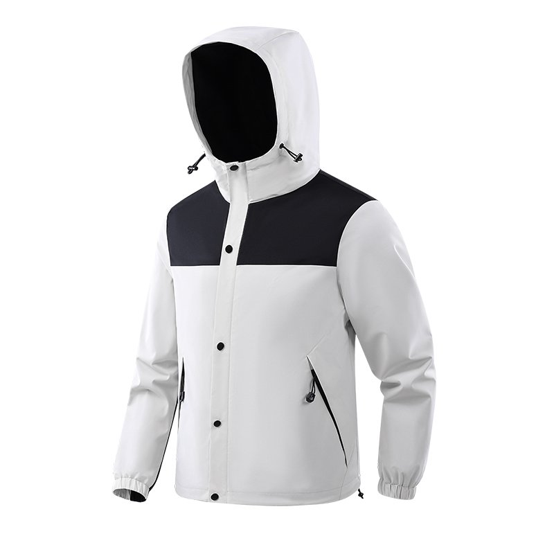 Men's Jackets Autumn Windbreaker Lightweight Zipper Up Outdoor Jacket Hooded Water Repellent Hiking Trekking Man Jacket