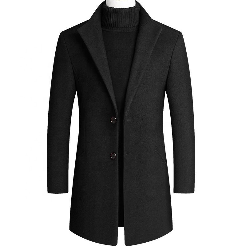 Casual Wool Coat Men's Coat Windbreaker Men's Autumn And Winter Slim Warm Fashion High Quality New Men Coat