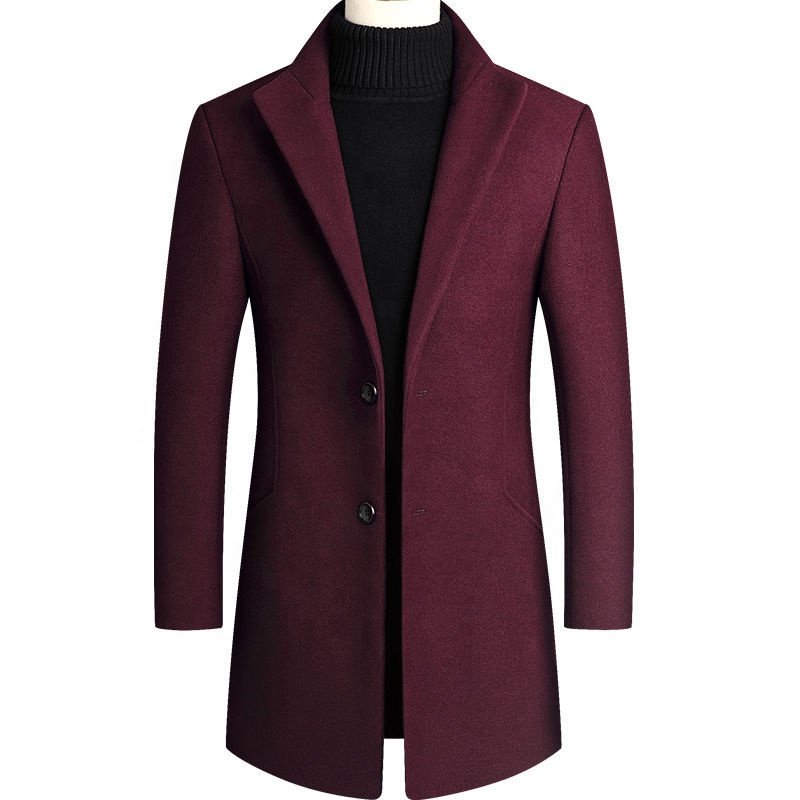 Casual Wool Coat Men's Coat Windbreaker Men's Autumn And Winter Slim Warm Fashion High Quality New Men Coat