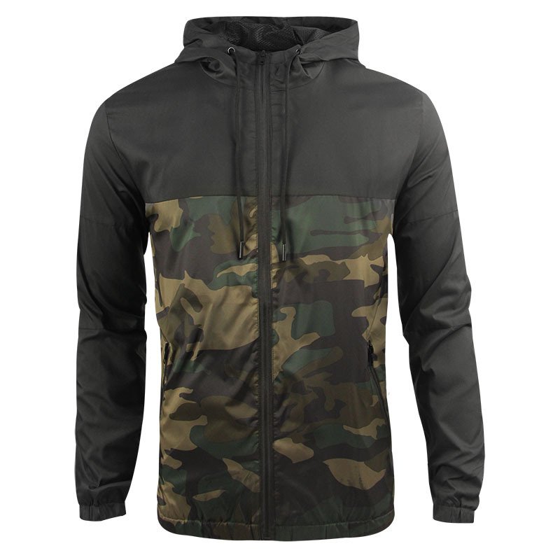 High Quality Custom Logo Hooded Outdoor Men's Waterproof Windbreaker Jackets With Zippers