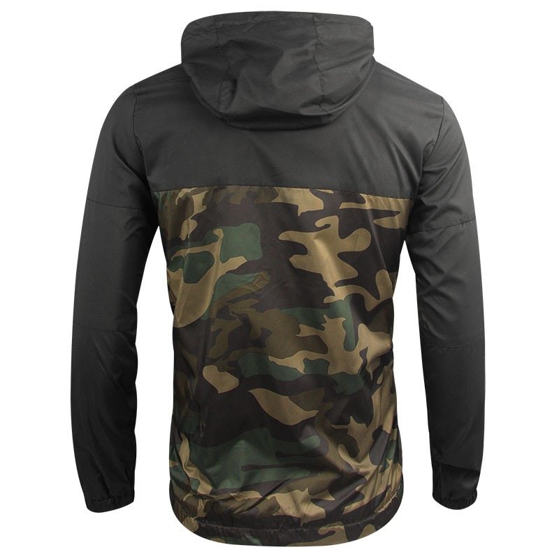 High Quality Custom Logo Hooded Outdoor Men's Waterproof Windbreaker Jackets With Zippers