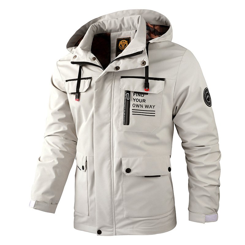 2024 Spring and Autumn Wear Men's Casual Charge Coat Outdoor Coat Quick Drying Mountaineering Clothes Thin Men's Jacket