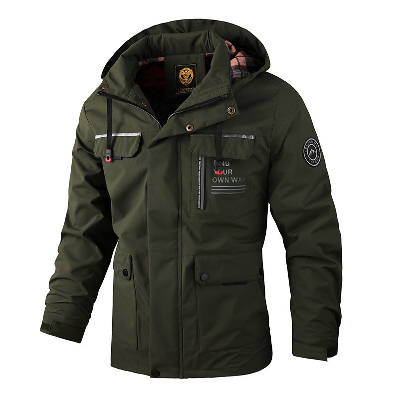 2024 Spring and Autumn Wear Men's Casual Charge Coat Outdoor Coat Quick Drying Mountaineering Clothes Thin Men's Jacket
