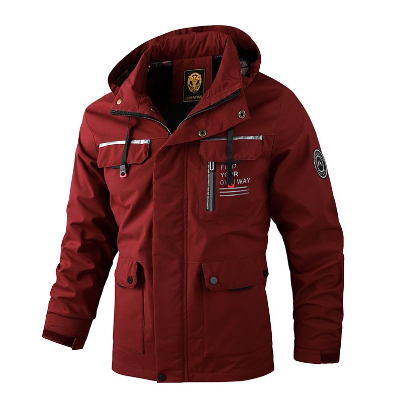 2024 Spring and Autumn Wear Men's Casual Charge Coat Outdoor Coat Quick Drying Mountaineering Clothes Thin Men's Jacket