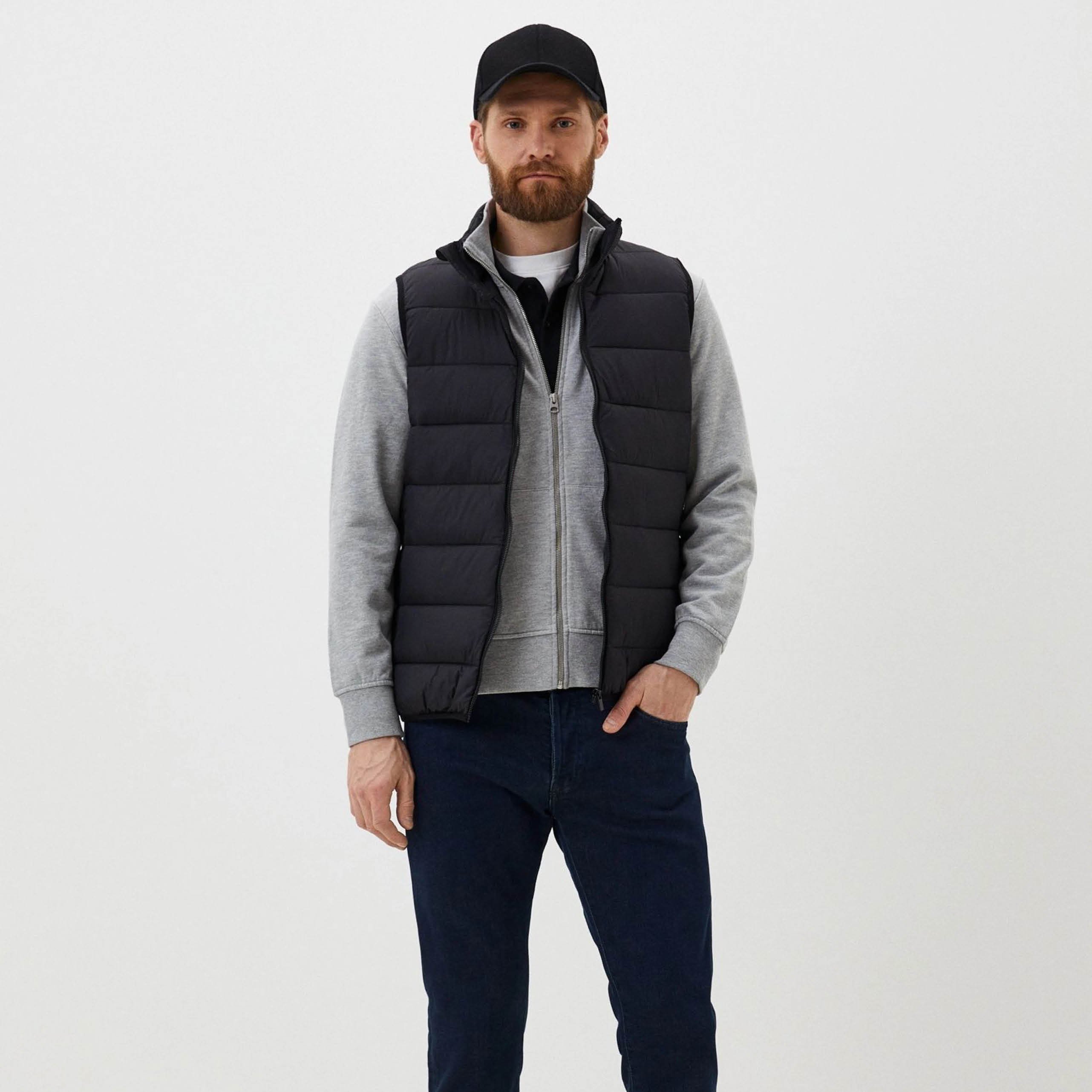 High Quality Men's Solid Color Waterproof Stand Collar Sleeveless Down Puffer Vest Warm Thick Jacket Vest