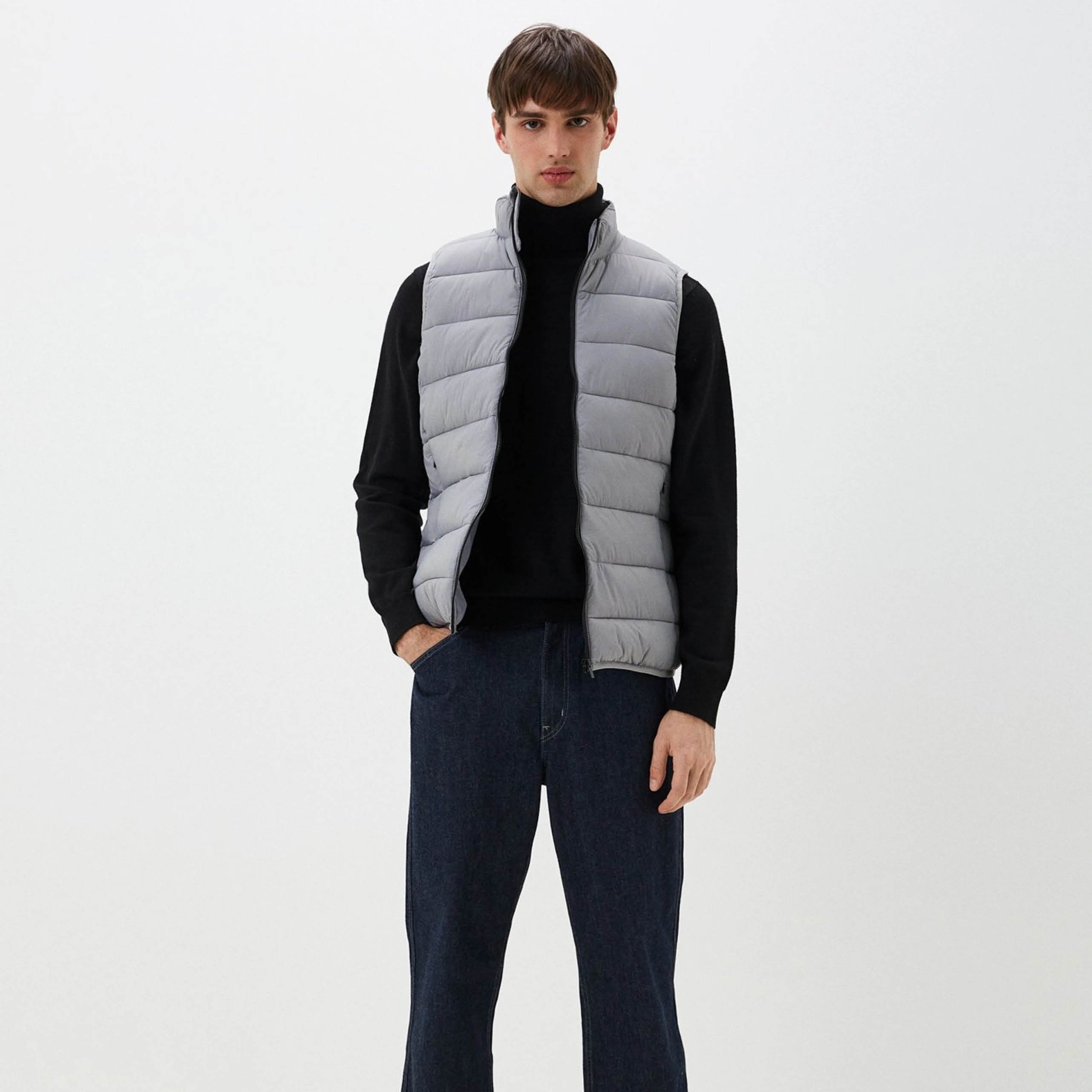 High Quality Men's Solid Color Waterproof Stand Collar Sleeveless Down Puffer Vest Warm Thick Jacket Vest