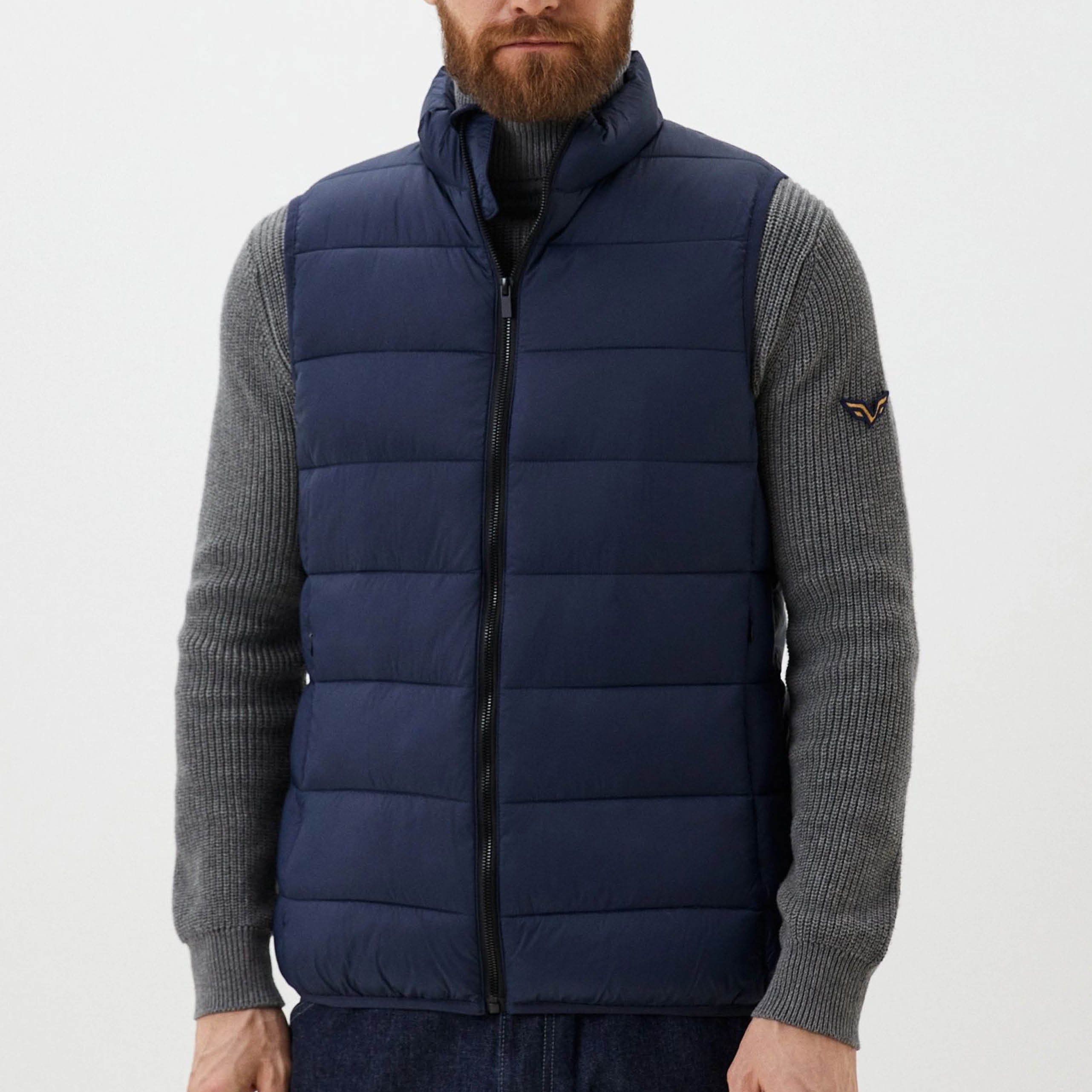 High Quality Men's Solid Color Waterproof Stand Collar Sleeveless Down Puffer Vest Warm Thick Jacket Vest