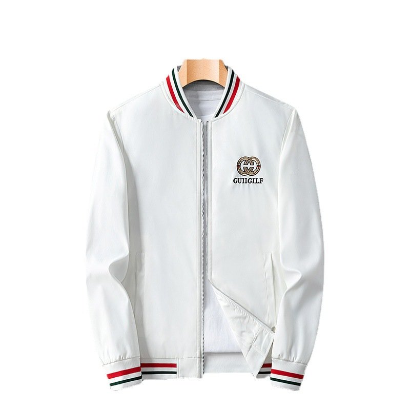 Autumn new embroidered sequins jacket men's jacket youth European goods brand loose baseball collar men's top