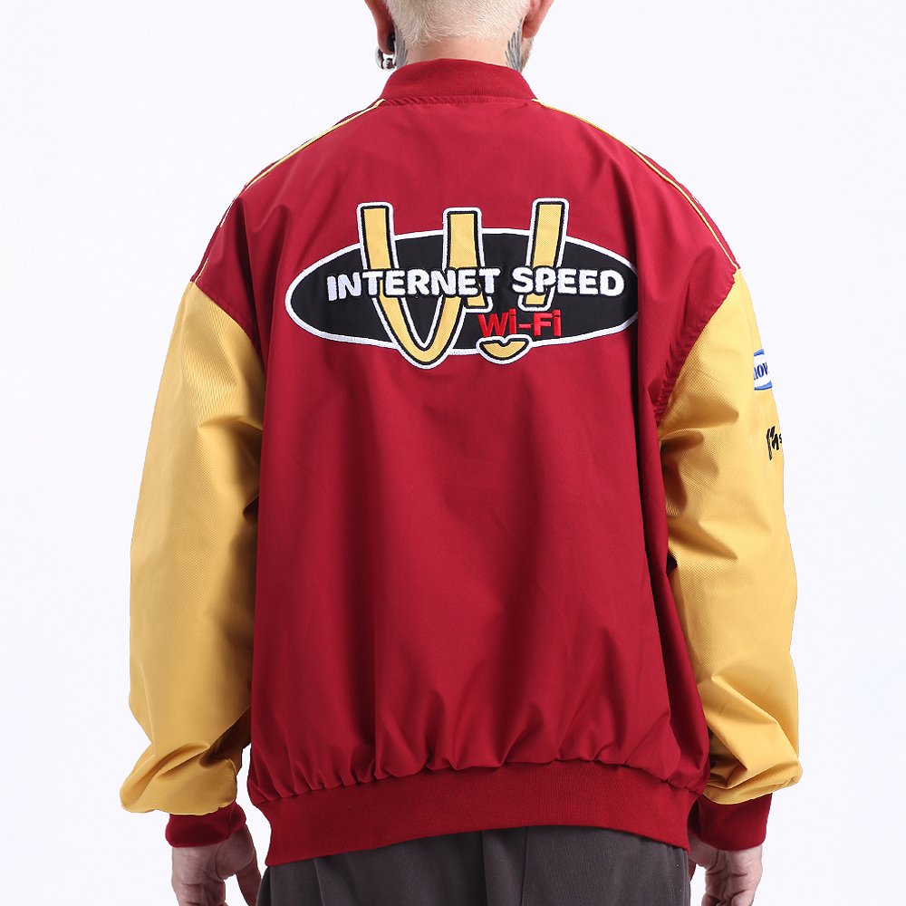 OEM Manufacturer high quality flat embroidery men college nylon sleeves custom baseball bomber letterman varsity jacket for men