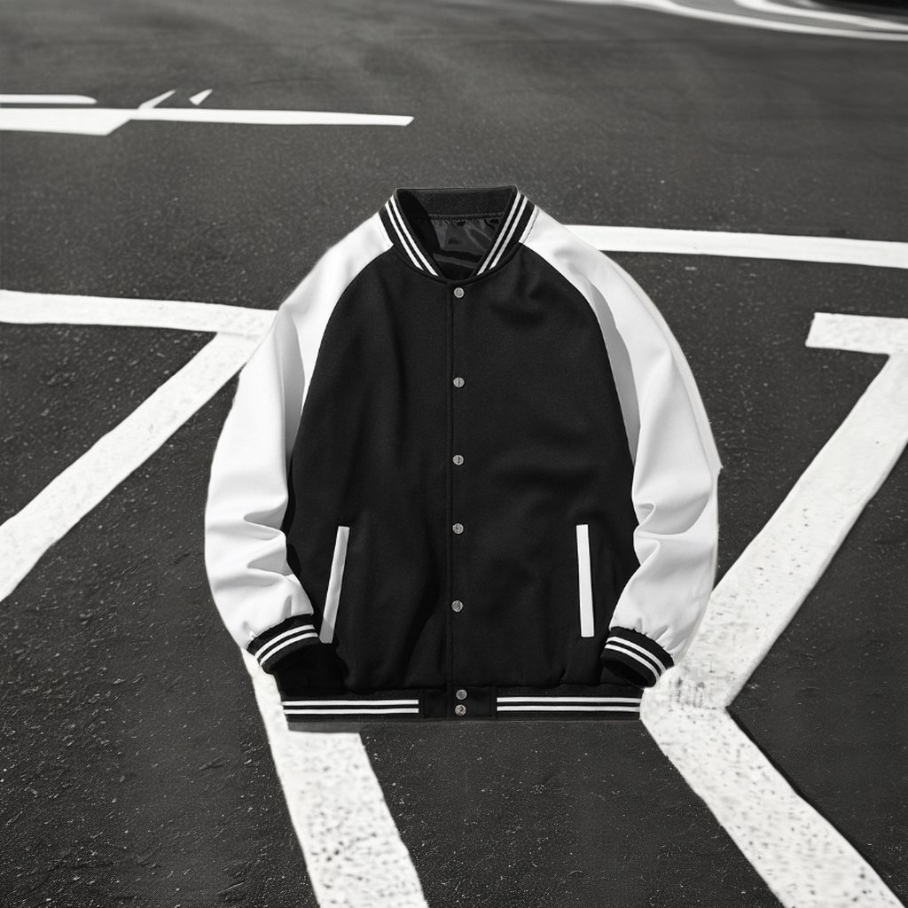 Men's Winter Fashion with Buttoned Loog-Sleeves Top Custom Style OEM Service Available baseball jacket