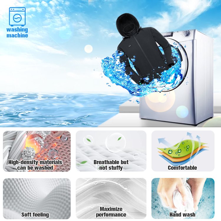 5V cellphone power bank heated Soft shell battery operated clothing hood heated jacket clothes body warmer men's wear for winter