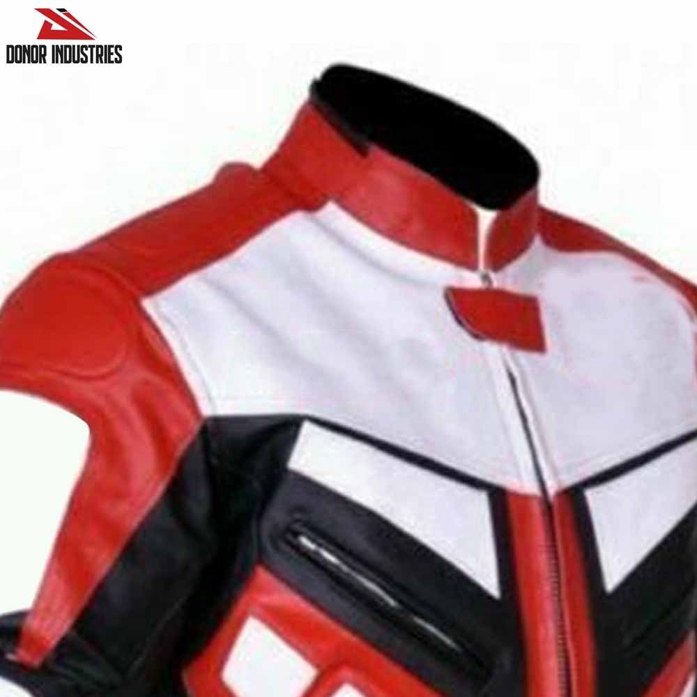 Men Motorbike Genuine Leather Moto Motorcycle with CE Armor Protection Biker Riding Jacket By DONOR IND