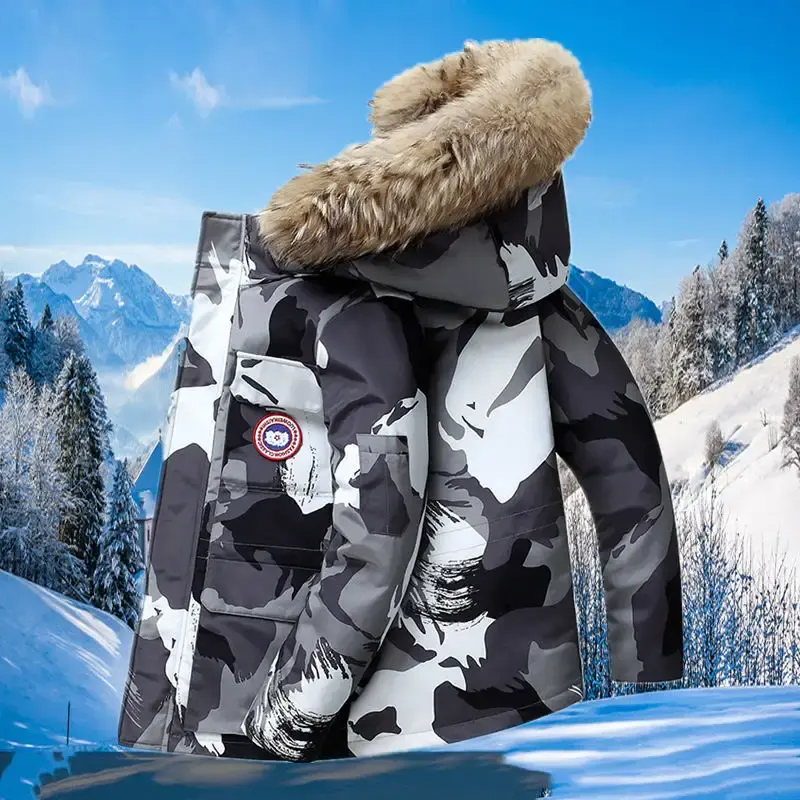 Canada style Custom men's goose down jacket Outdoor winter 1:1 quality jacket
