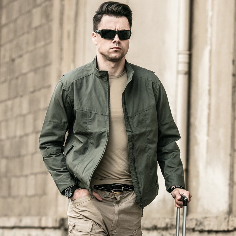Winter Outdoor Zippered High Neck Camouflage Tactical Uniform Men's Jacket Coat