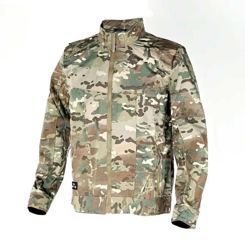 Winter Outdoor Zippered High Neck Camouflage Tactical Uniform Men's Jacket Coat