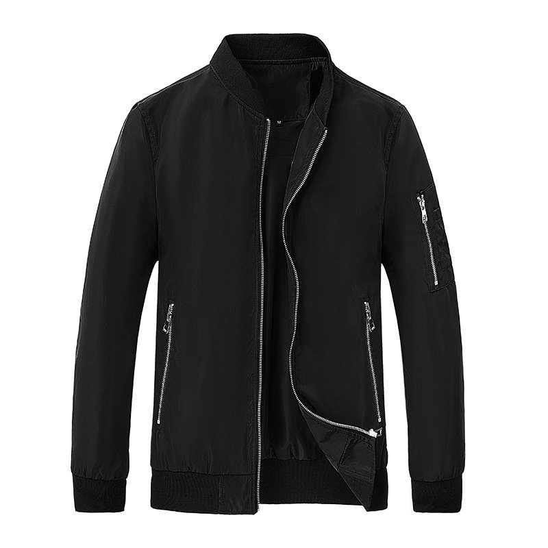 Plus Size Men's Jackets M-7xl Korea Style Coat Plain Casual Long Sleeve Windproof Wind Breaker Jacket For Mens