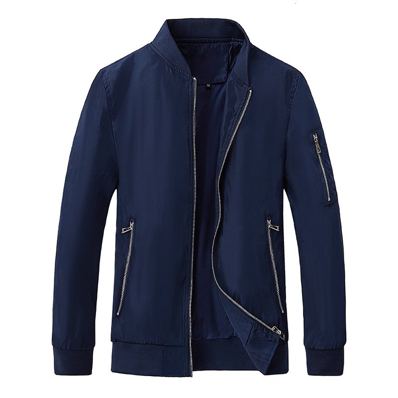 Plus Size Men's Jackets M-7xl Korea Style Coat Plain Casual Long Sleeve Windproof Wind Breaker Jacket For Mens