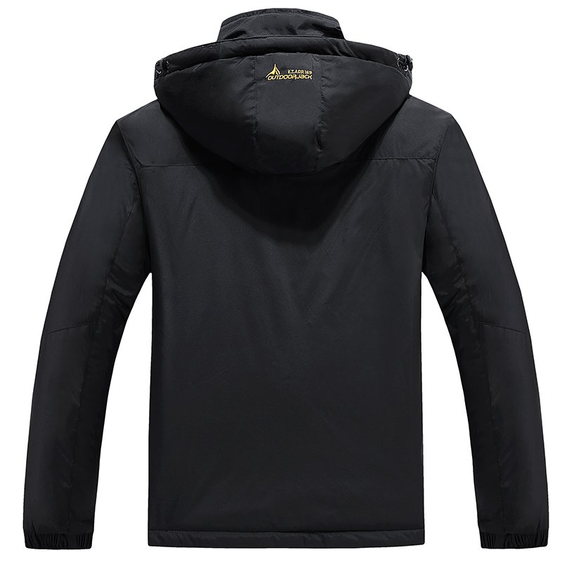 Outdoor Warm Long Sleeve Coat Winter Men's Jacket Fashion Custom Plus Size Stand Fleece 100% Polyester Adults Solid Support