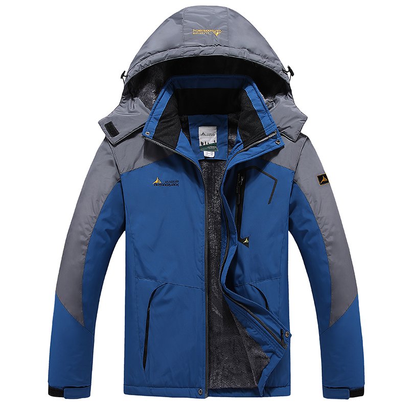 Outdoor Warm Long Sleeve Coat Winter Men's Jacket Fashion Custom Plus Size Stand Fleece 100% Polyester Adults Solid Support