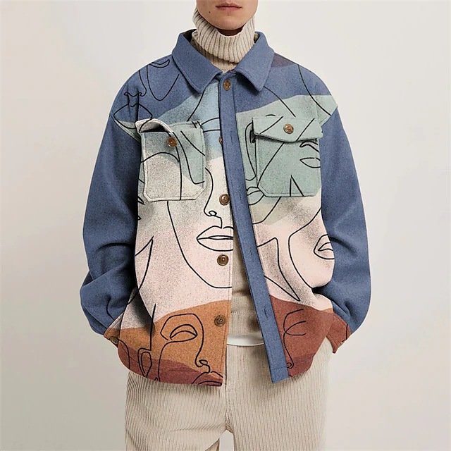 Fashion Men Casual Long Sleeve Coat Street Jacket Fall Pocket plus size Men's Jacket