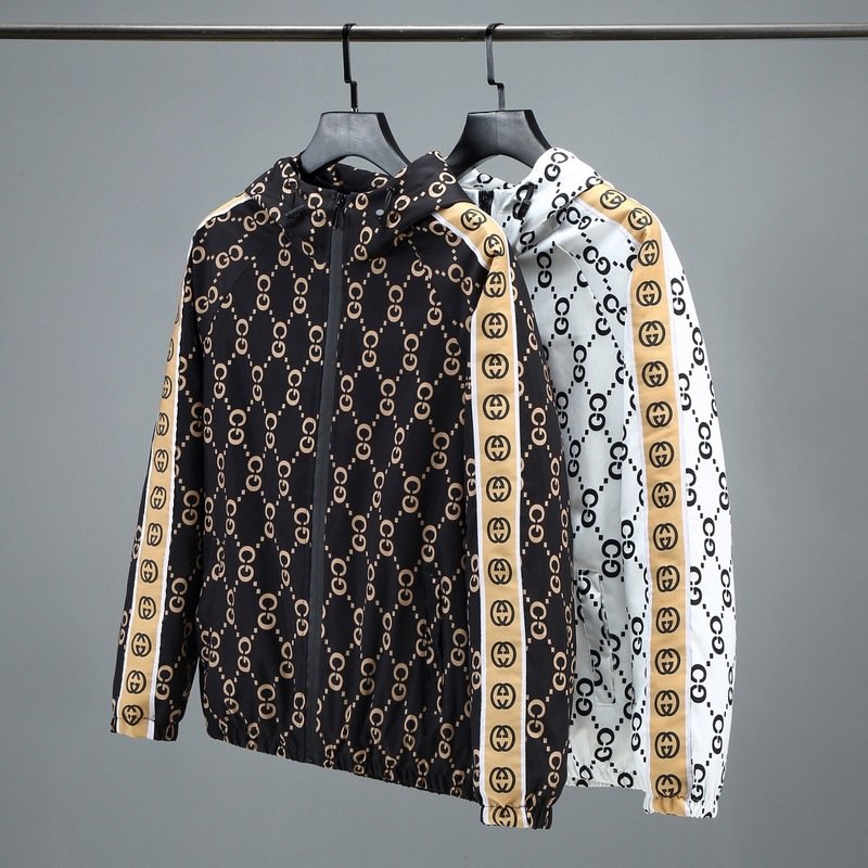 Jacket Brand Printing Spring and Autumn Coat Personality Youth Hooded Men's Jacket Slim Fit Autumn Casual Gown Men