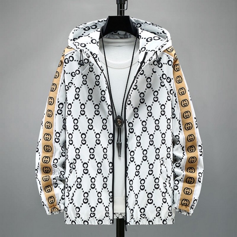 Jacket Brand Printing Spring and Autumn Coat Personality Youth Hooded Men's Jacket Slim Fit Autumn Casual Gown Men