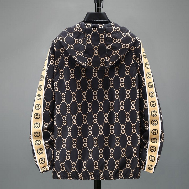 Jacket Brand Printing Spring and Autumn Coat Personality Youth Hooded Men's Jacket Slim Fit Autumn Casual Gown Men