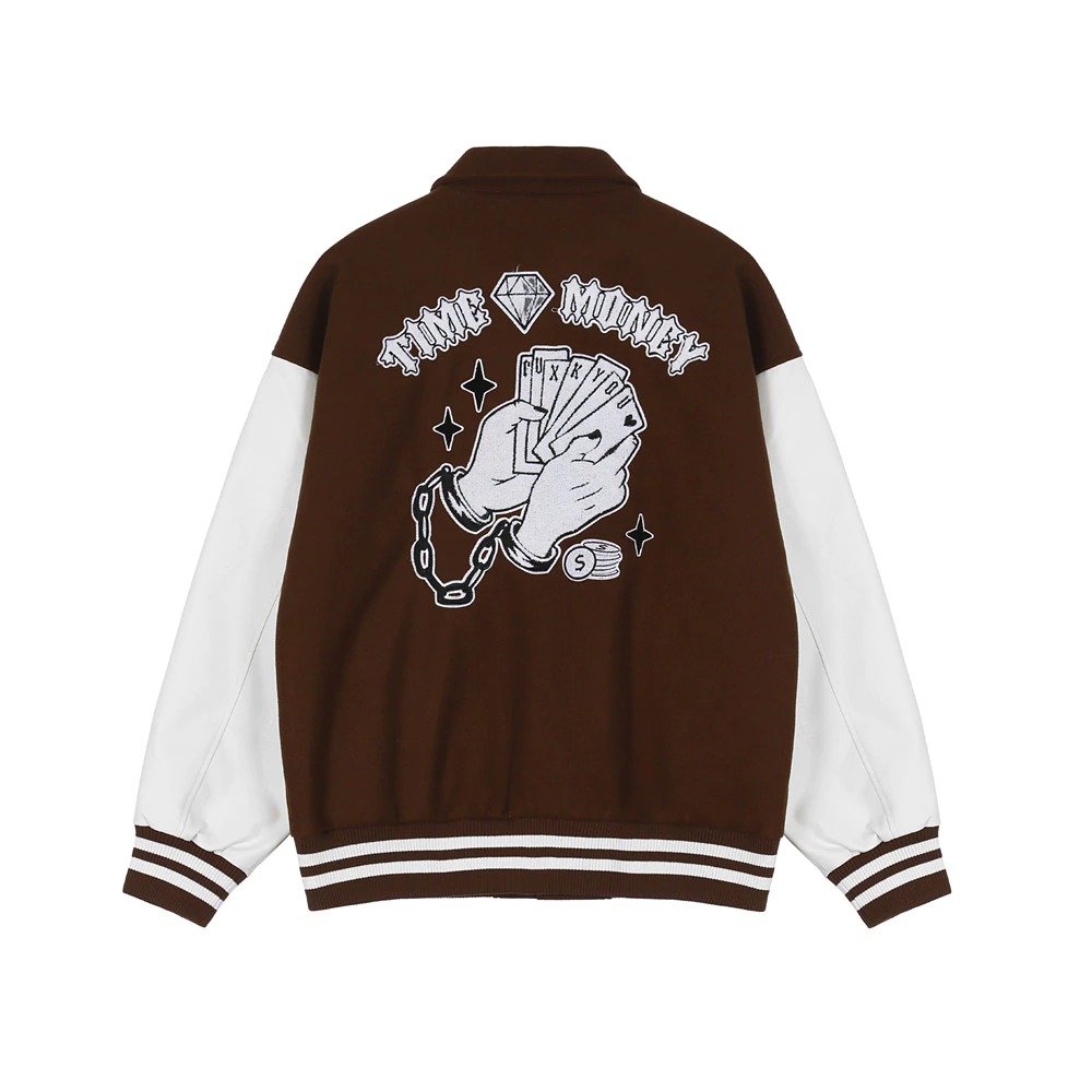 Custom Baseball Jacket custom Men's Bomber Collage Embroidery Fashion Leather Sleeves Chenille Varsity Jacket Men