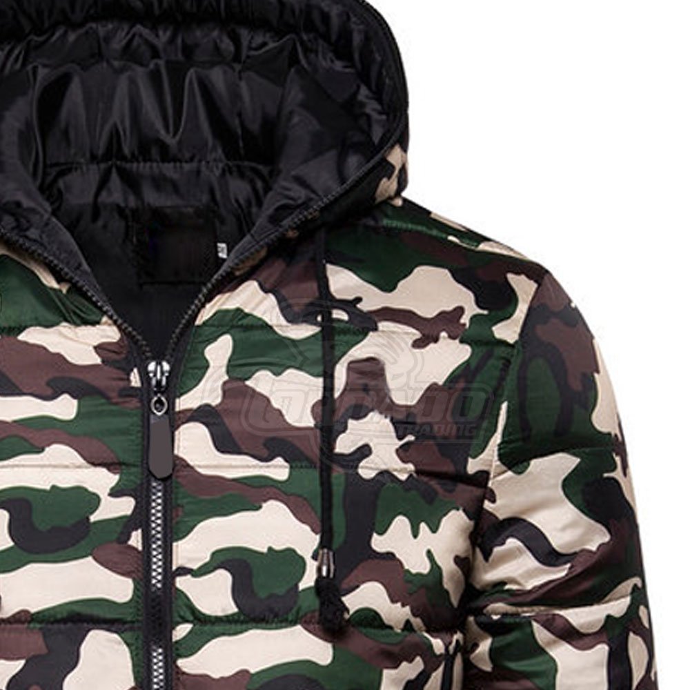 Custom Men's Long Winter Bubble Jacket with Zipper Pockets High Quality Fabric Casual Outdoor Style Hot Sale