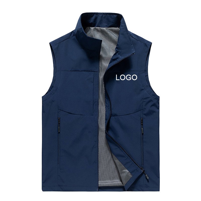 Man latest fashion waistcoat ivory colour men's jacket cargo multipocket vest women's zipper fishing women vests & waistcoats