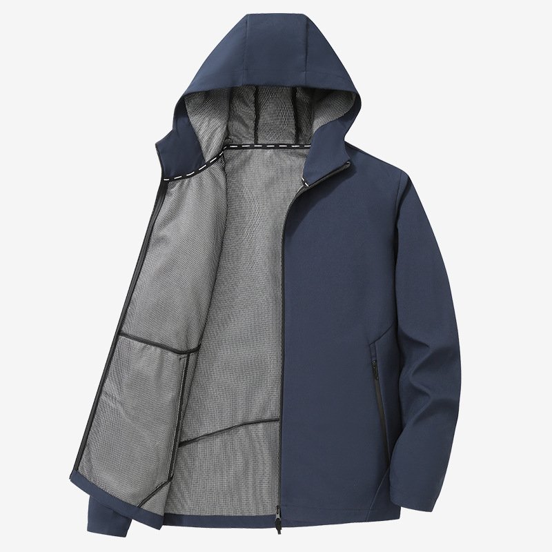Windproof And Rainproof Unisex Autumn Sports Hooded Coat Training Windbreaker Sportswear For Men And Women Leisure Men'S Jacket