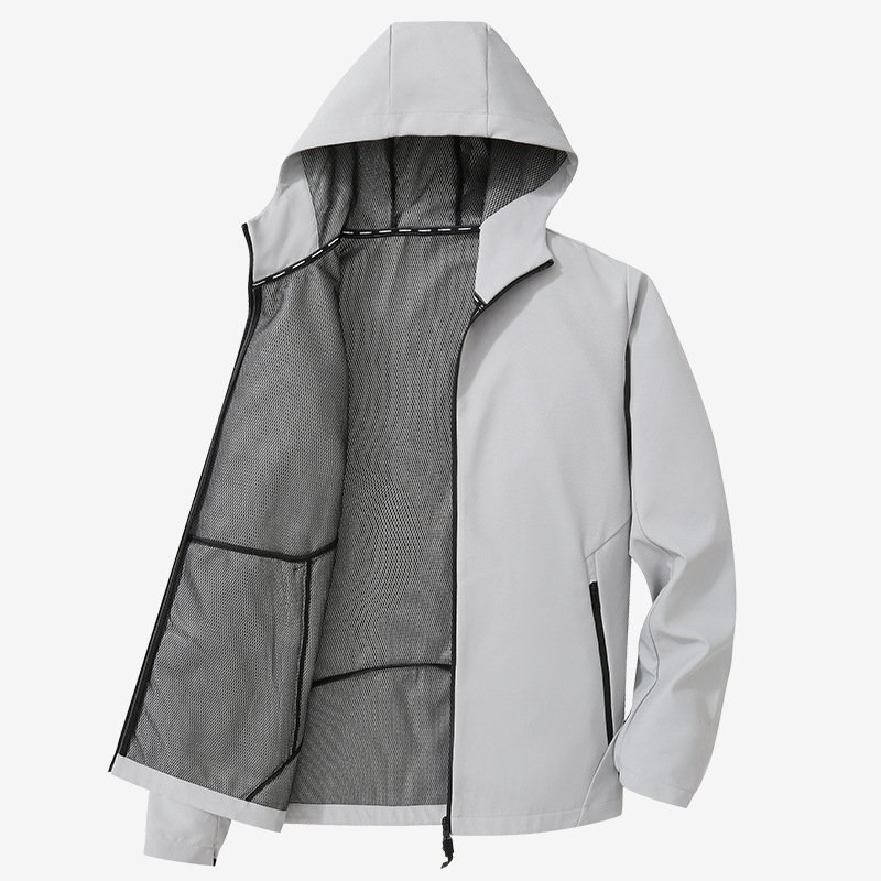 Windproof And Rainproof Unisex Autumn Sports Hooded Coat Training Windbreaker Sportswear For Men And Women Leisure Men'S Jacket