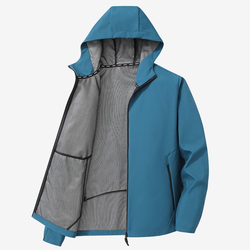 Windproof And Rainproof Unisex Autumn Sports Hooded Coat Training Windbreaker Sportswear For Men And Women Leisure Men'S Jacket