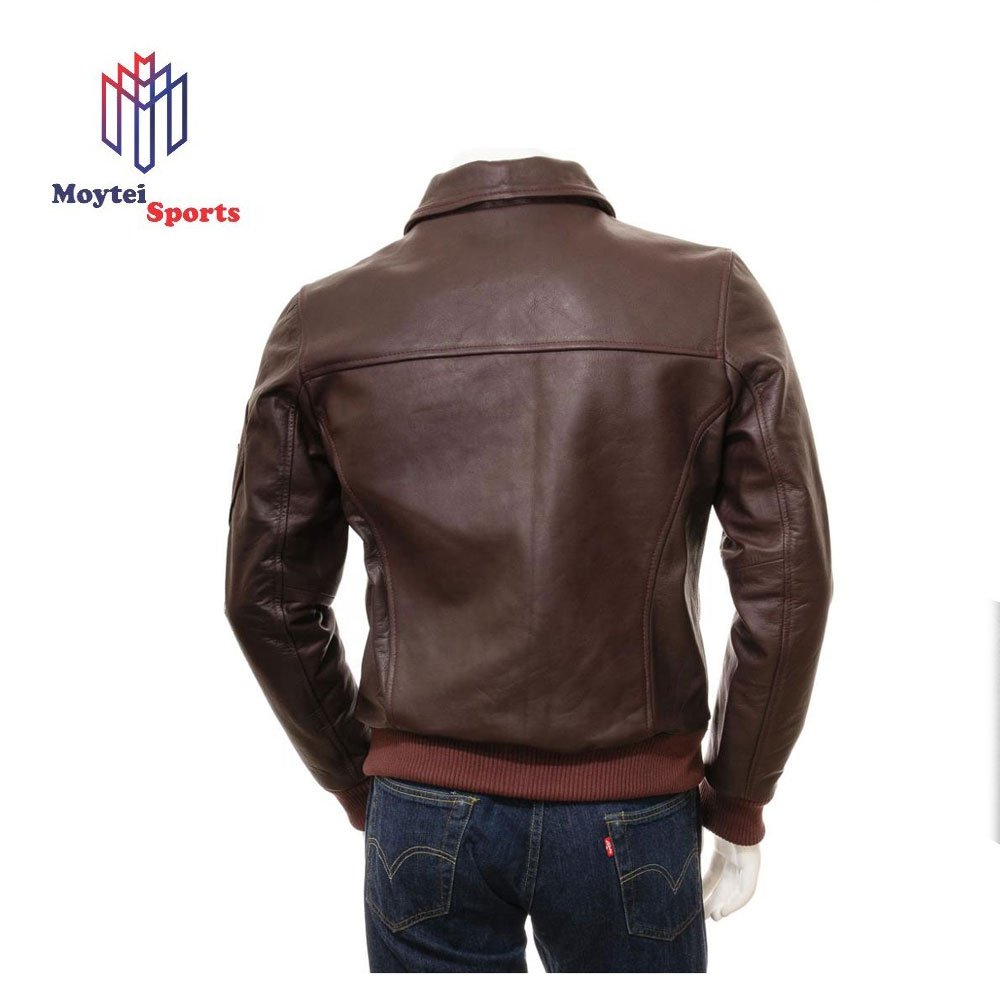 High Custom Men's Leather Jacket Wholesale Fashion Design Crew Neck Fur Plus Size Comfortable Warm Autumn Outdoor Motorcycle