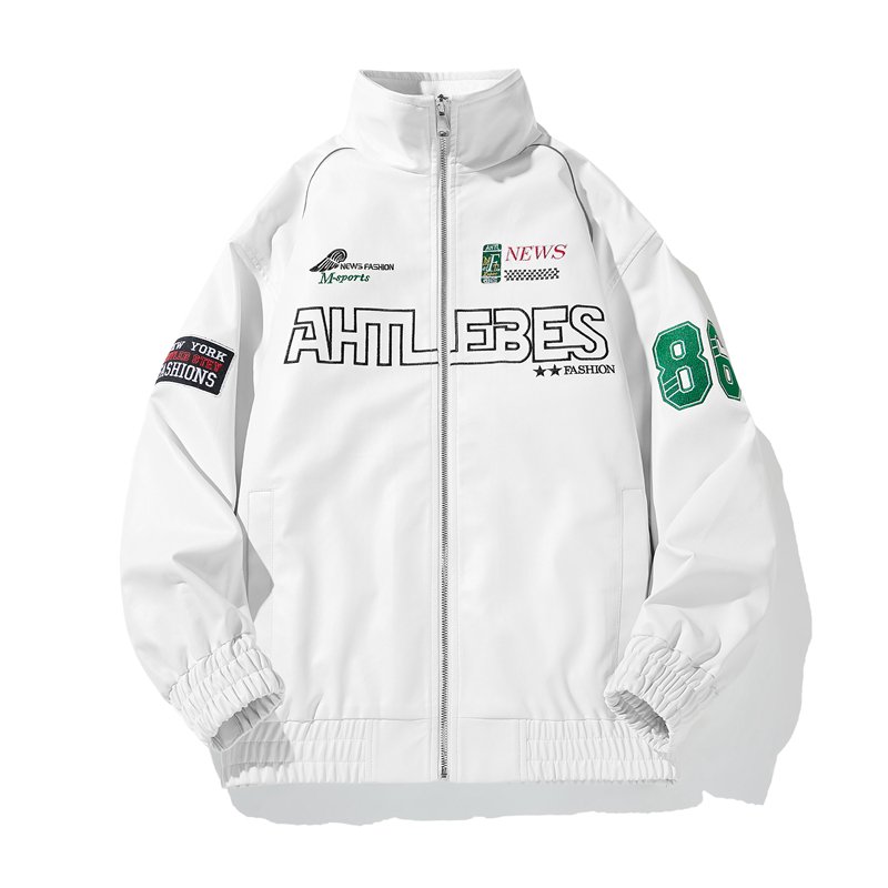 Custom Patch Chenille Embroidery Mens Letterman Varsity Jacket Solid College Baseball Jacket Leather PU Motorcycle Coach Jacket