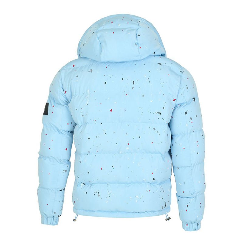 High Quality Down Coat Paint Logo Winter outdoor jackets Manufacturer Bubble Print Custom Men Puffer Jacket