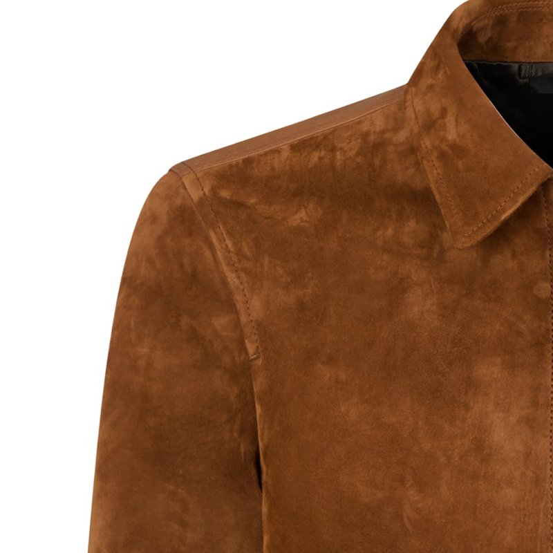 Classic suede men's jacket fashion lapel new autumn winter leather short jacket for men