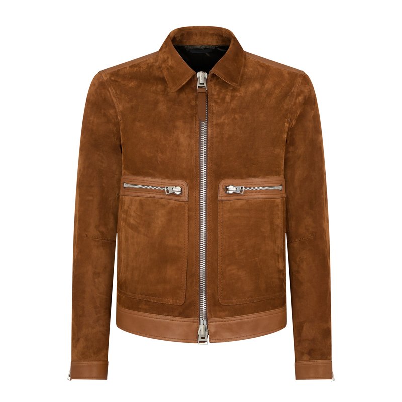 Classic suede men's jacket fashion lapel new autumn winter leather short jacket for men
